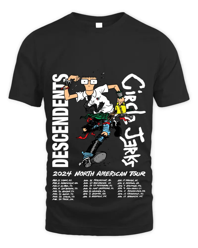 Descendents Merch Circle Jerks 2024 Collab Tour Tee Shirt