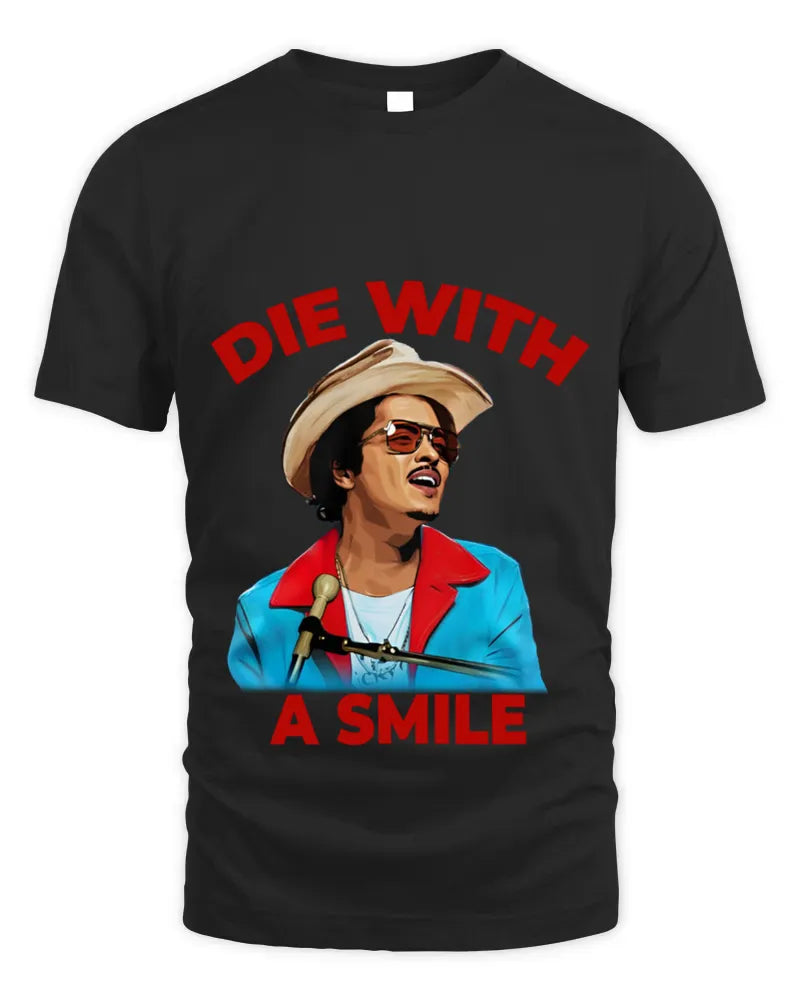 Official Bruno Mars Die With A Smile Single Photo Tee Royal