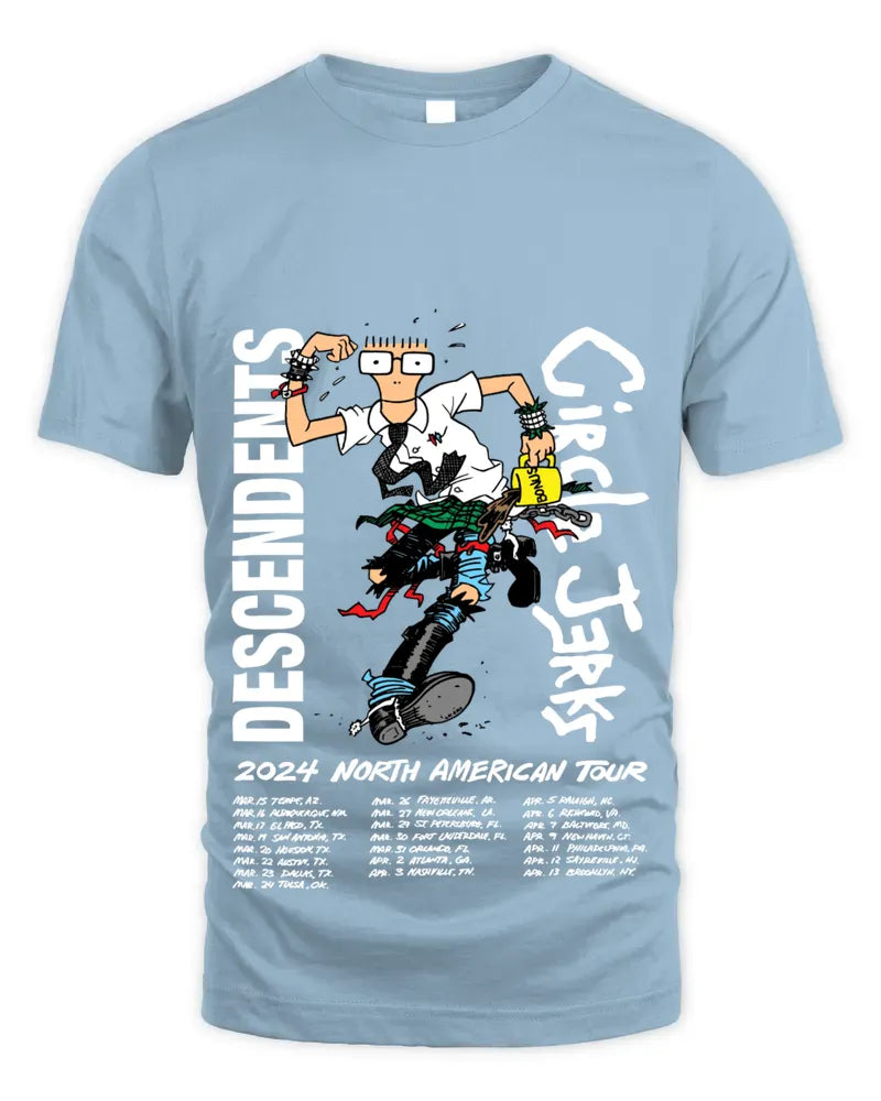 Descendents Merch Circle Jerks 2024 Collab Tour Tee Shirt