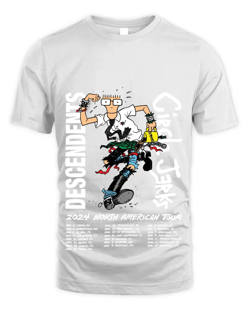 Descendents Merch Circle Jerks 2024 Collab Tour Tee Shirt