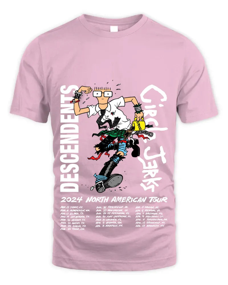 Descendents Merch Circle Jerks 2024 Collab Tour Tee Shirt