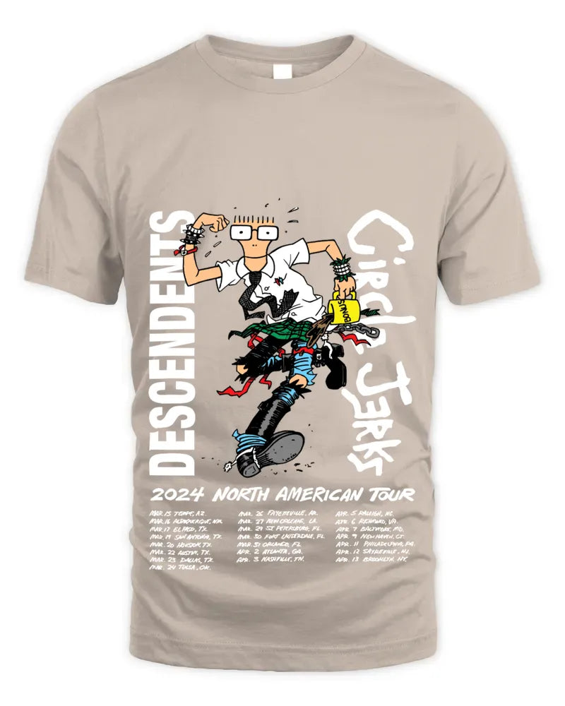 Descendents Merch Circle Jerks 2024 Collab Tour Tee Shirt