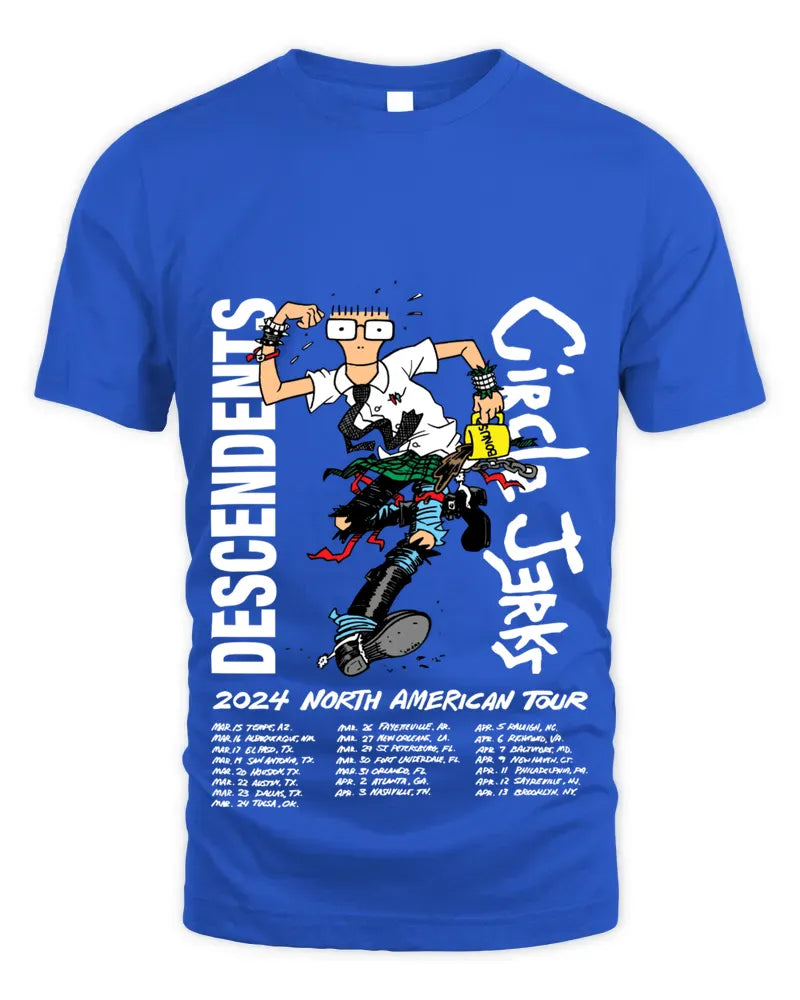 Descendents Merch Circle Jerks 2024 Collab Tour Tee Shirt