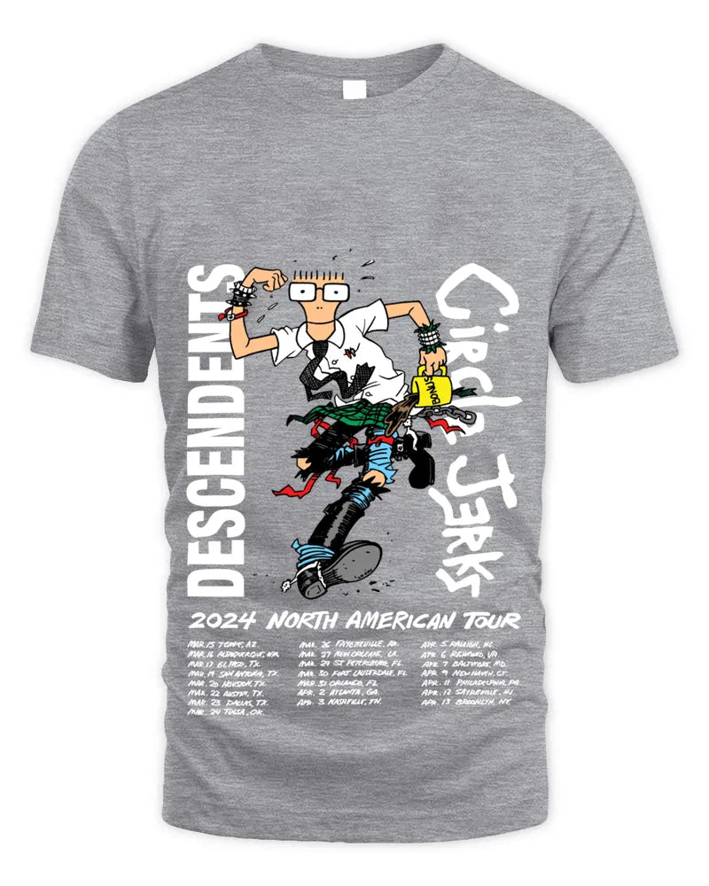 Descendents Merch Circle Jerks 2024 Collab Tour Tee Shirt