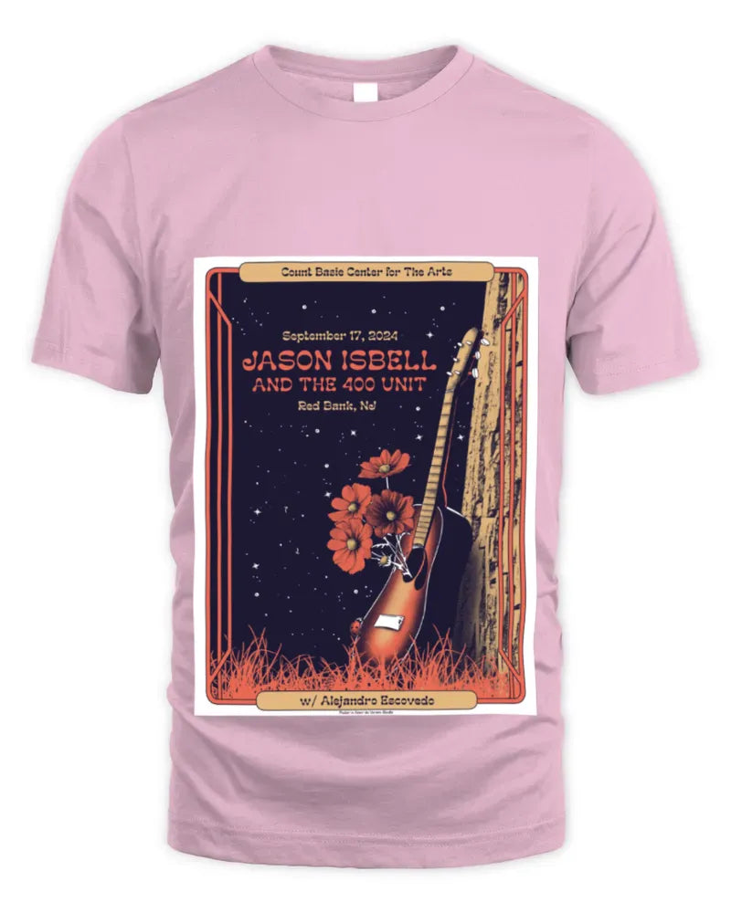 Official Jason Isbell And The 400 Unit Sept 17 2024 The Count Basie Center Red Bank, Nj Tour Poster Tee