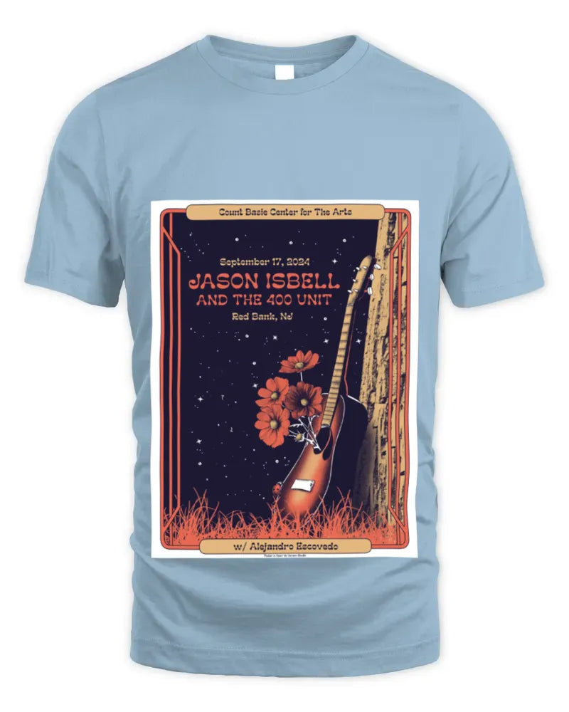 Official Jason Isbell And The 400 Unit Sept 17 2024 The Count Basie Center Red Bank, Nj Tour Poster Tee
