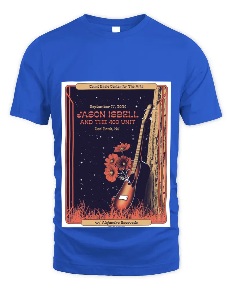 Official Jason Isbell And The 400 Unit Sept 17 2024 The Count Basie Center Red Bank, Nj Tour Poster Tee