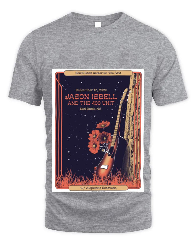 Official Jason Isbell And The 400 Unit Sept 17 2024 The Count Basie Center Red Bank, Nj Tour Poster Tee