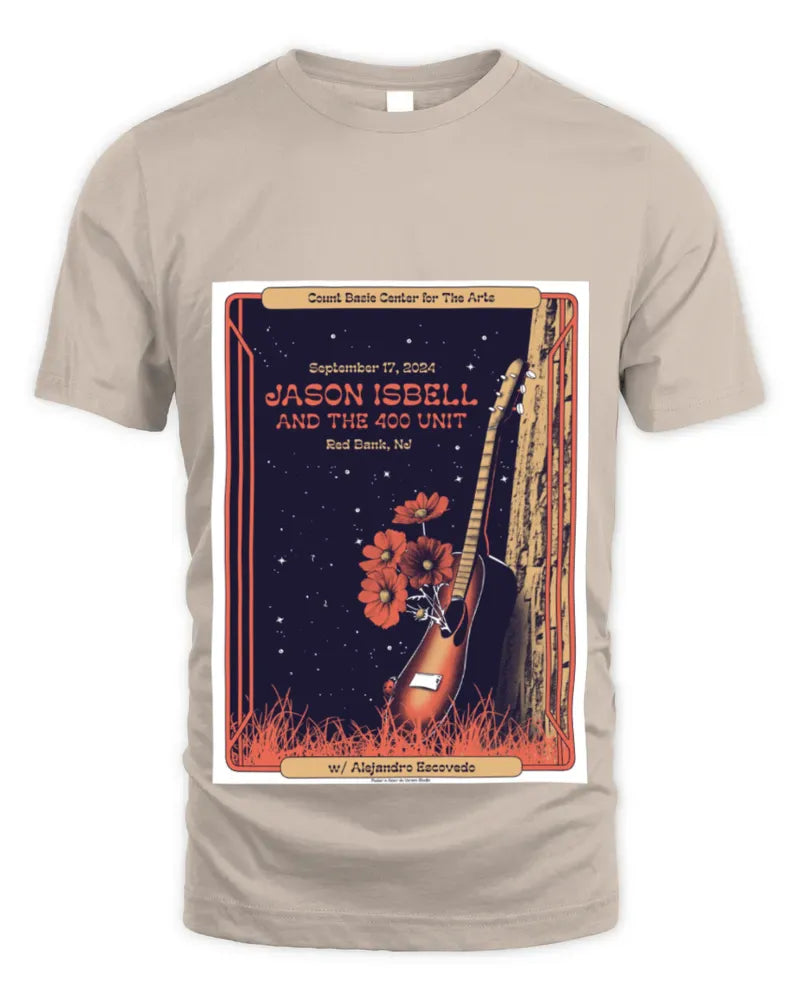 Official Jason Isbell And The 400 Unit Sept 17 2024 The Count Basie Center Red Bank, Nj Tour Poster Tee
