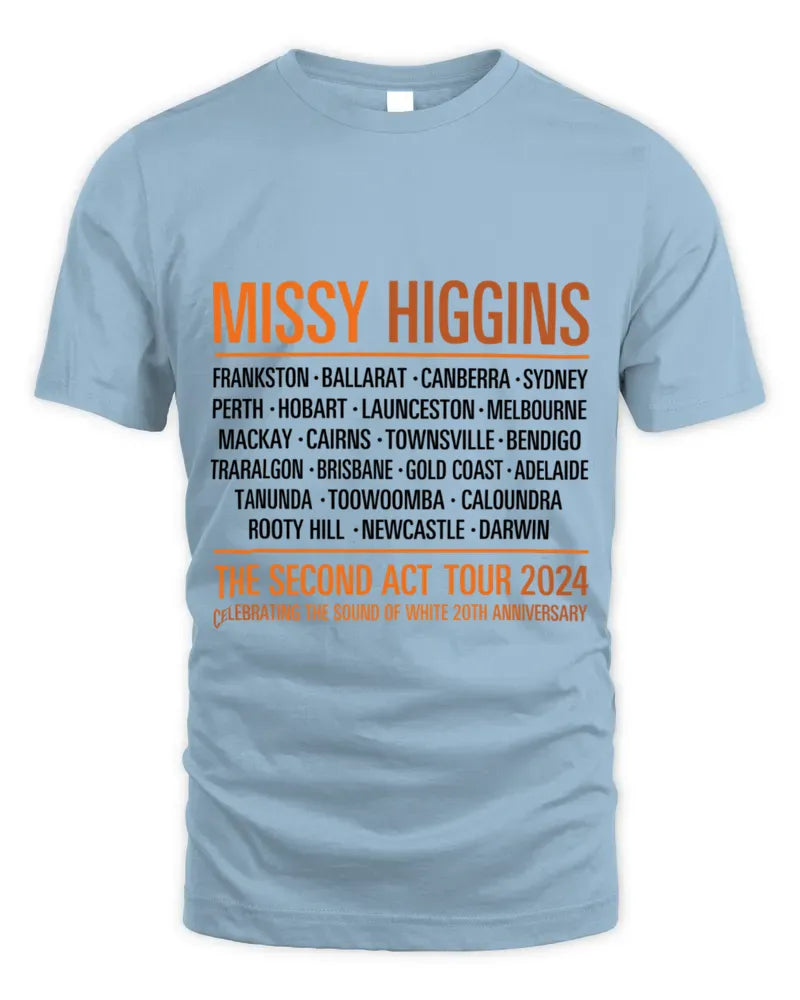 Missy Higgins Merch The Second Act Tour White Concert Shirt