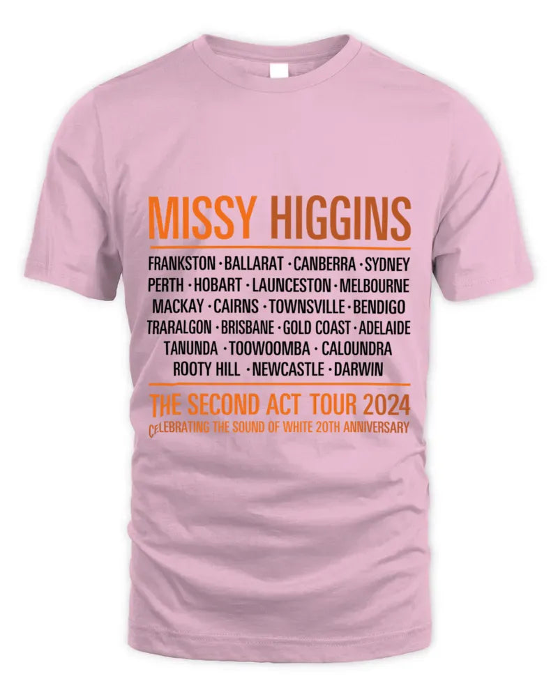 Missy Higgins Merch The Second Act Tour White Concert Shirt