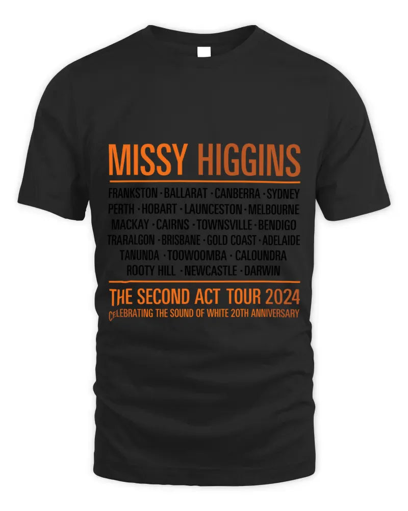 Missy Higgins Merch The Second Act Tour White Concert Shirt