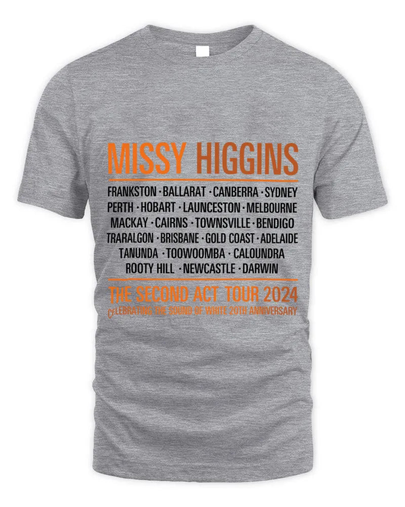 Missy Higgins Merch The Second Act Tour White Concert Shirt