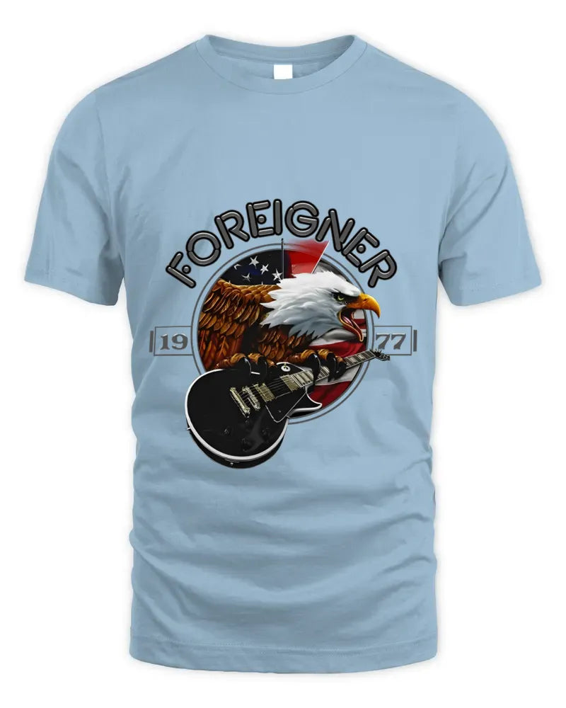 Clothing Foreigner Merch Eagle Tour Tee Black