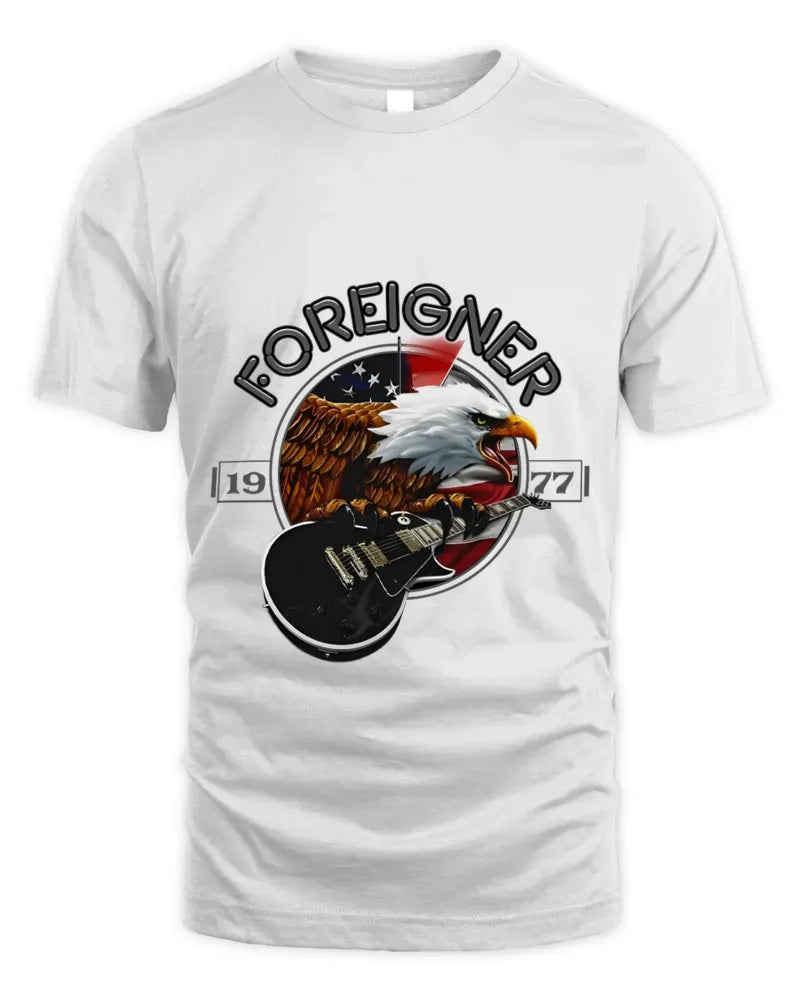 Clothing Foreigner Merch Eagle Tour Tee Black