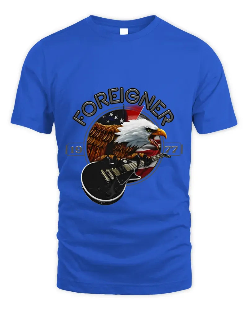 Clothing Foreigner Merch Eagle Tour Tee Black