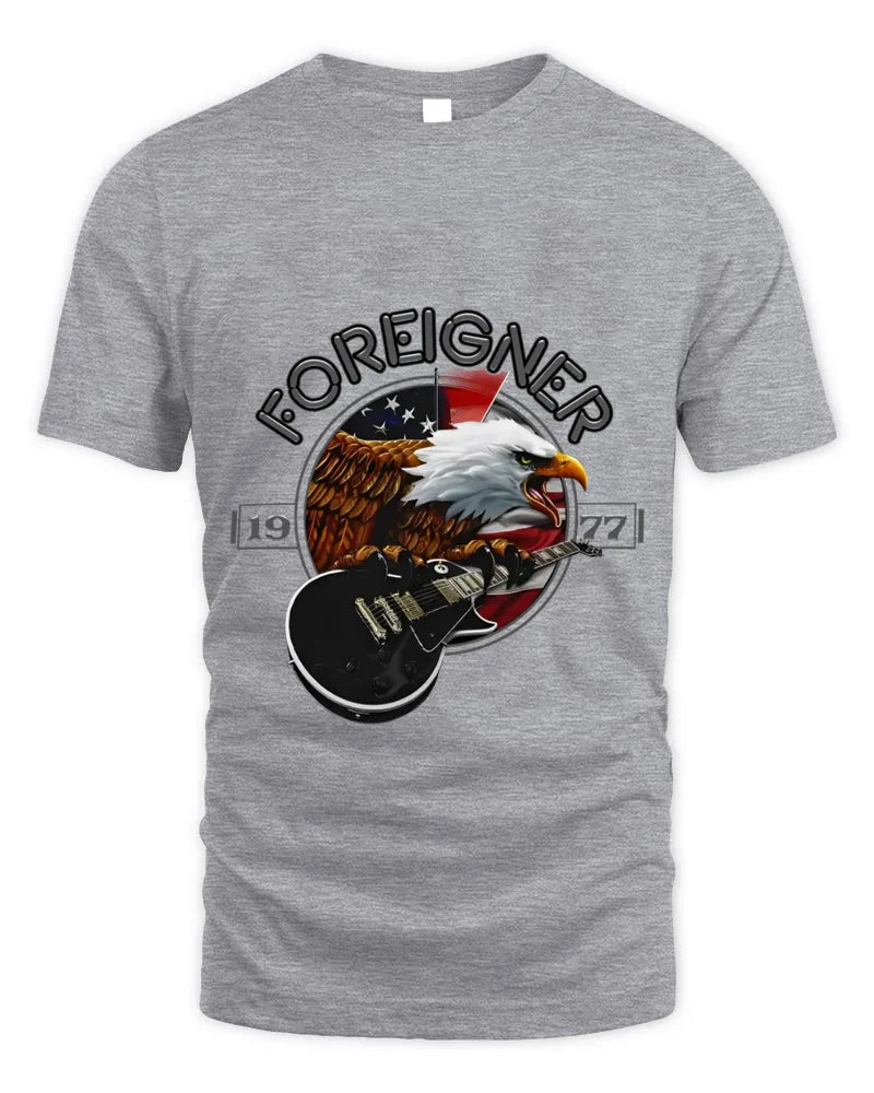 Clothing Foreigner Merch Eagle Tour Tee Black
