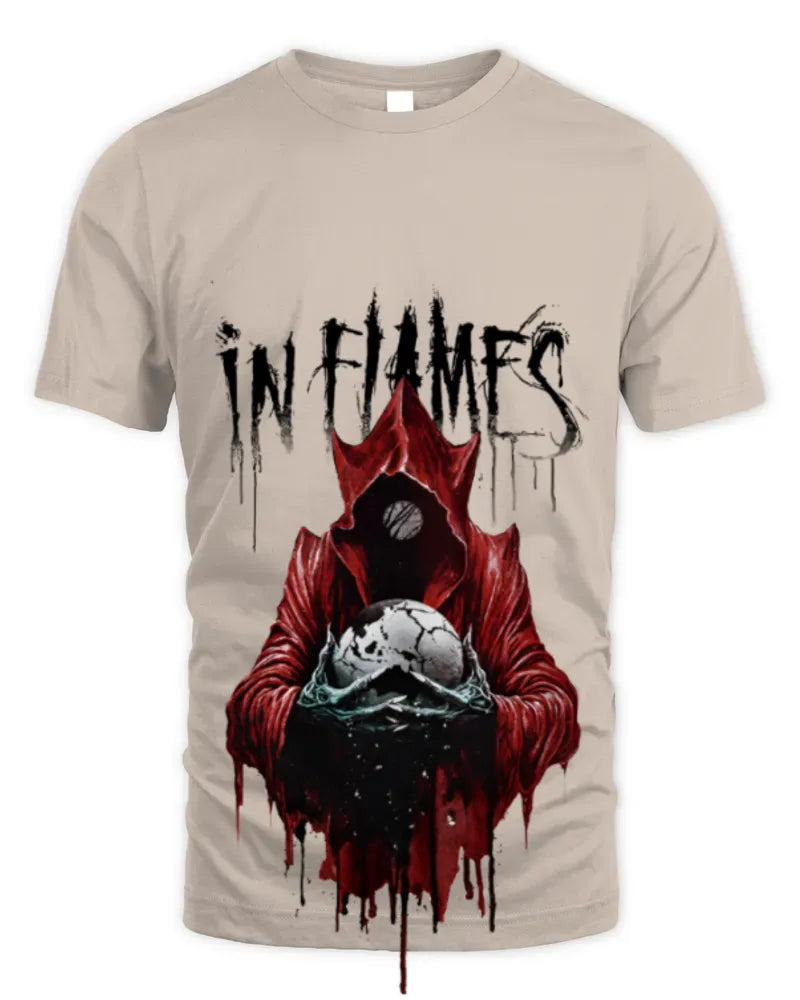 In Flames Tour 2024 Jester Drip Raglan Concert Tee White