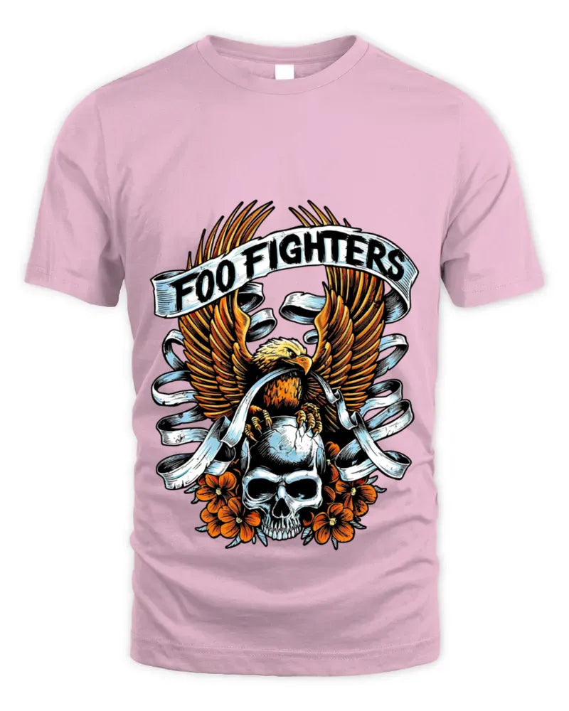 Foo Fighters Rock Band Skull And Eagle Tee Shirt