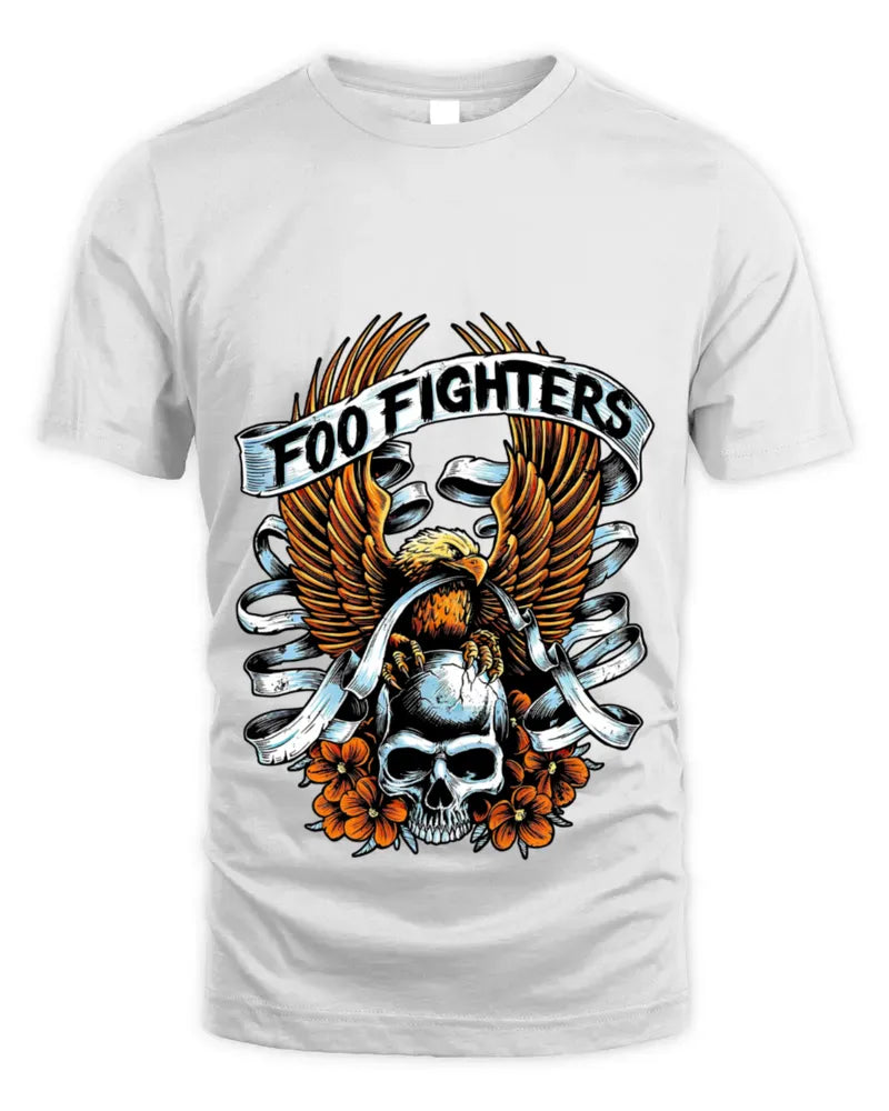 Foo Fighters Rock Band Skull And Eagle Tee Shirt