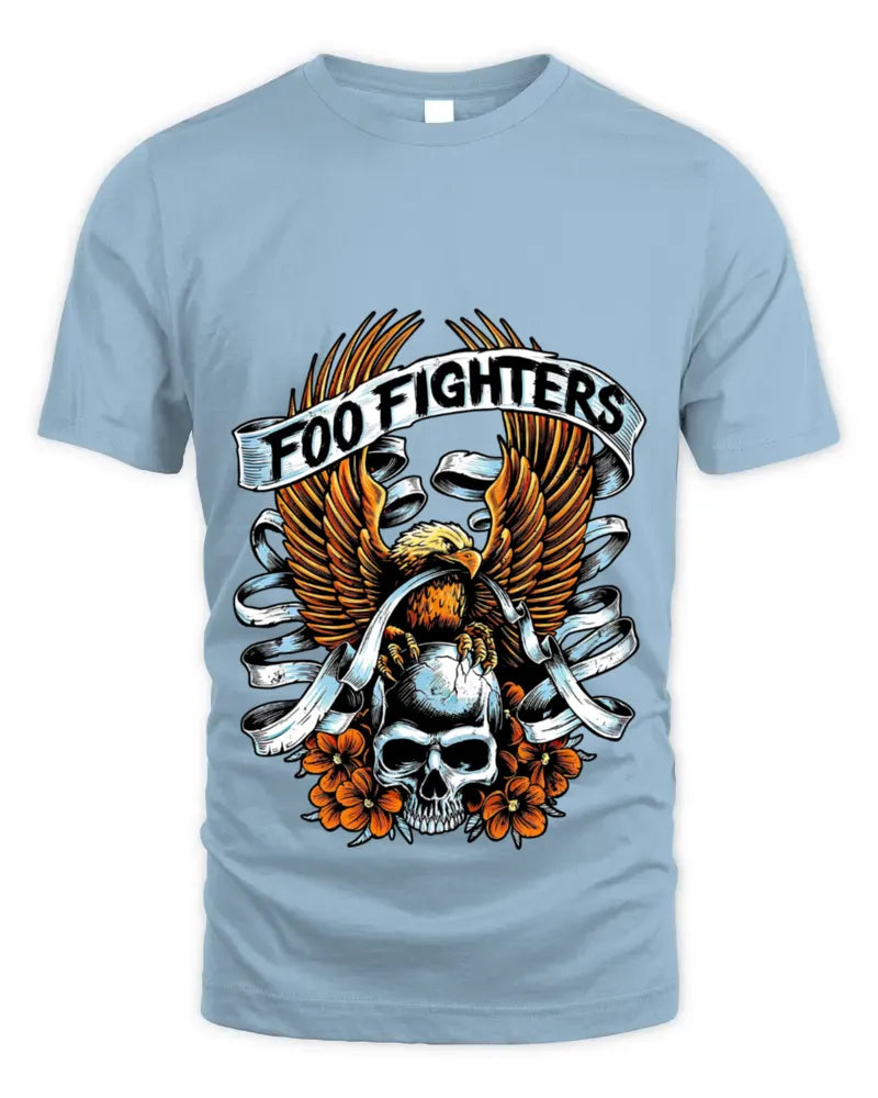Foo Fighters Rock Band Skull And Eagle Tee Shirt