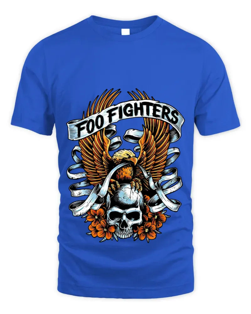 Foo Fighters Rock Band Skull And Eagle Tee Shirt