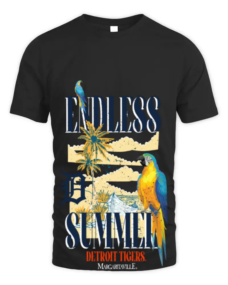 Detroit Tigers Margaritaville Endless Summer Parrot Graphic Tee