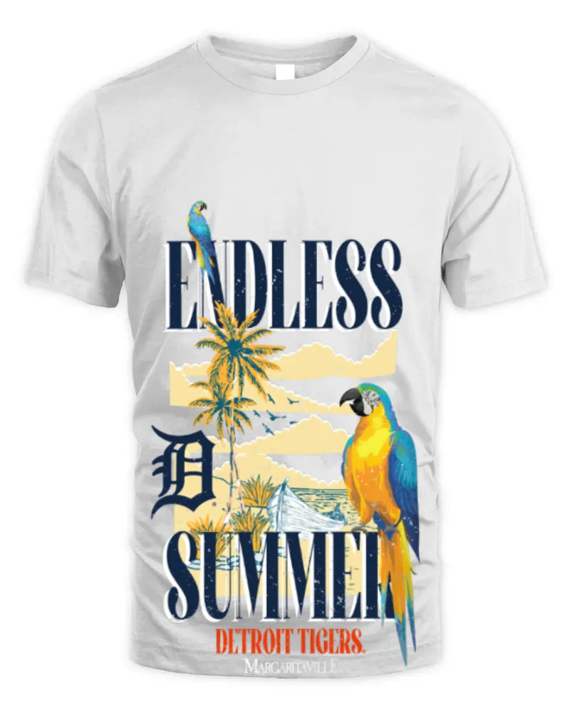 Detroit Tigers Margaritaville Endless Summer Parrot Graphic Tee