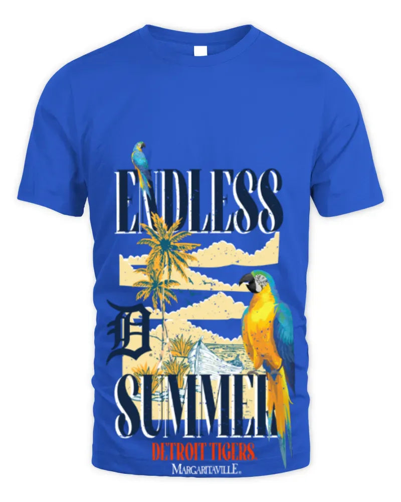 Detroit Tigers Margaritaville Endless Summer Parrot Graphic Tee