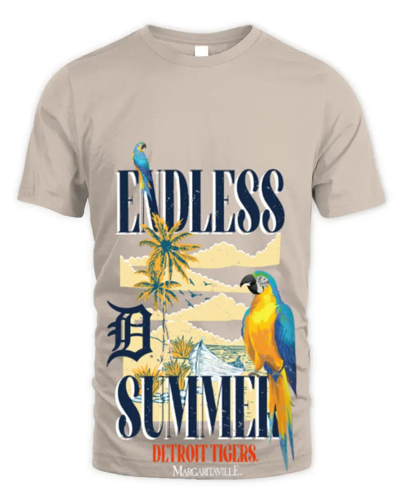 Detroit Tigers Margaritaville Endless Summer Parrot Graphic Tee