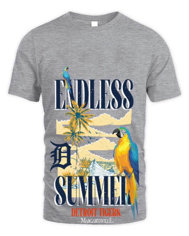 Detroit Tigers Margaritaville Endless Summer Parrot Graphic Tee