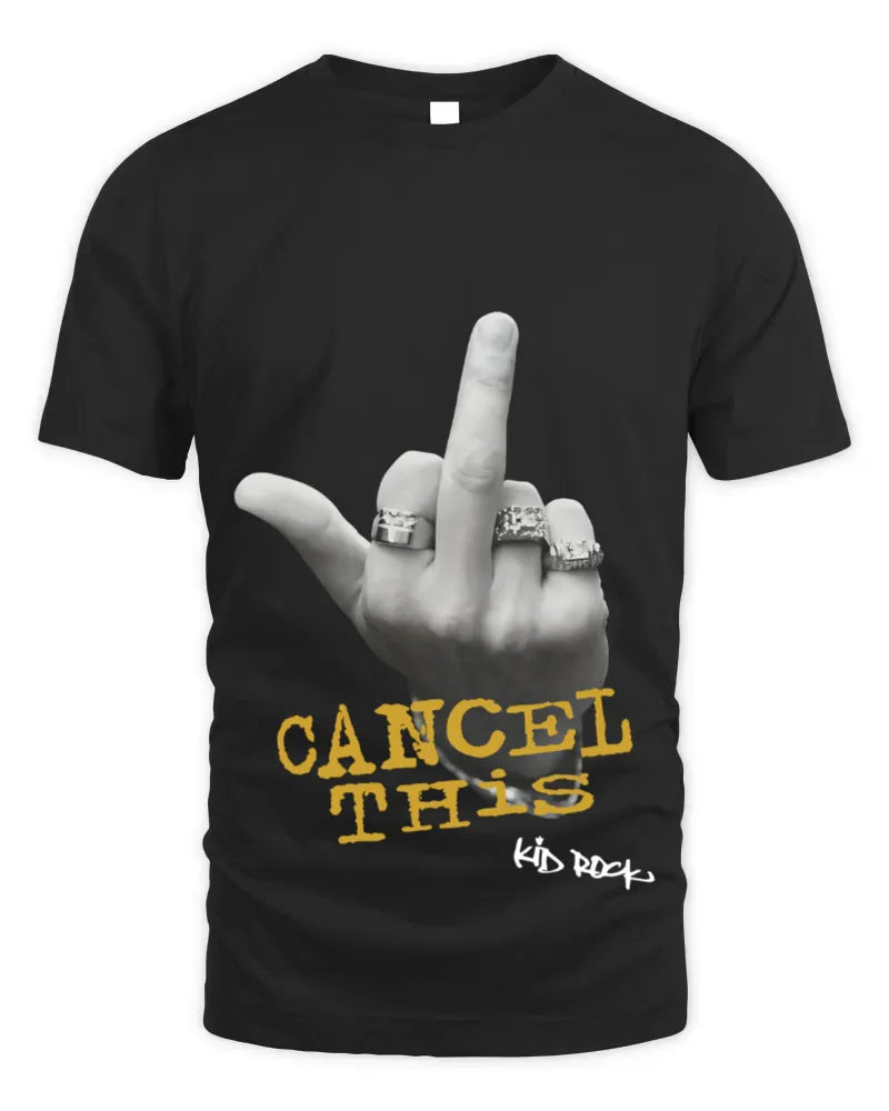 Clothing Cancel This Finger Kid Rock Shirt Black