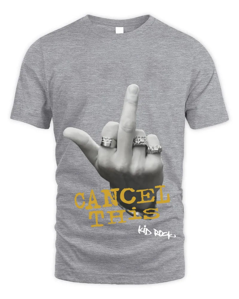 Clothing Cancel This Finger Kid Rock Shirt Black