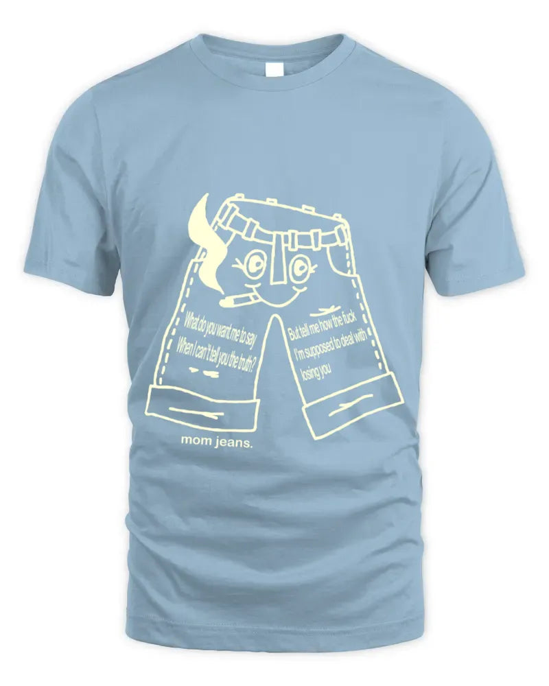 Mom Jeans Band Blue Jeans Shirt