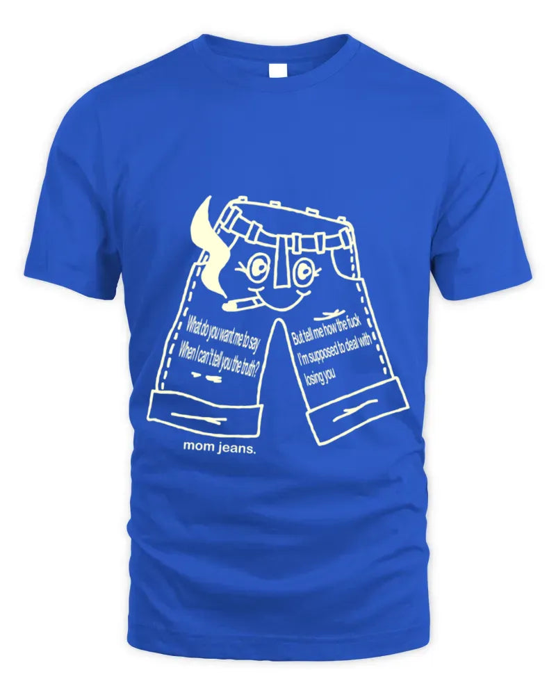 Mom Jeans Band Blue Jeans Shirt